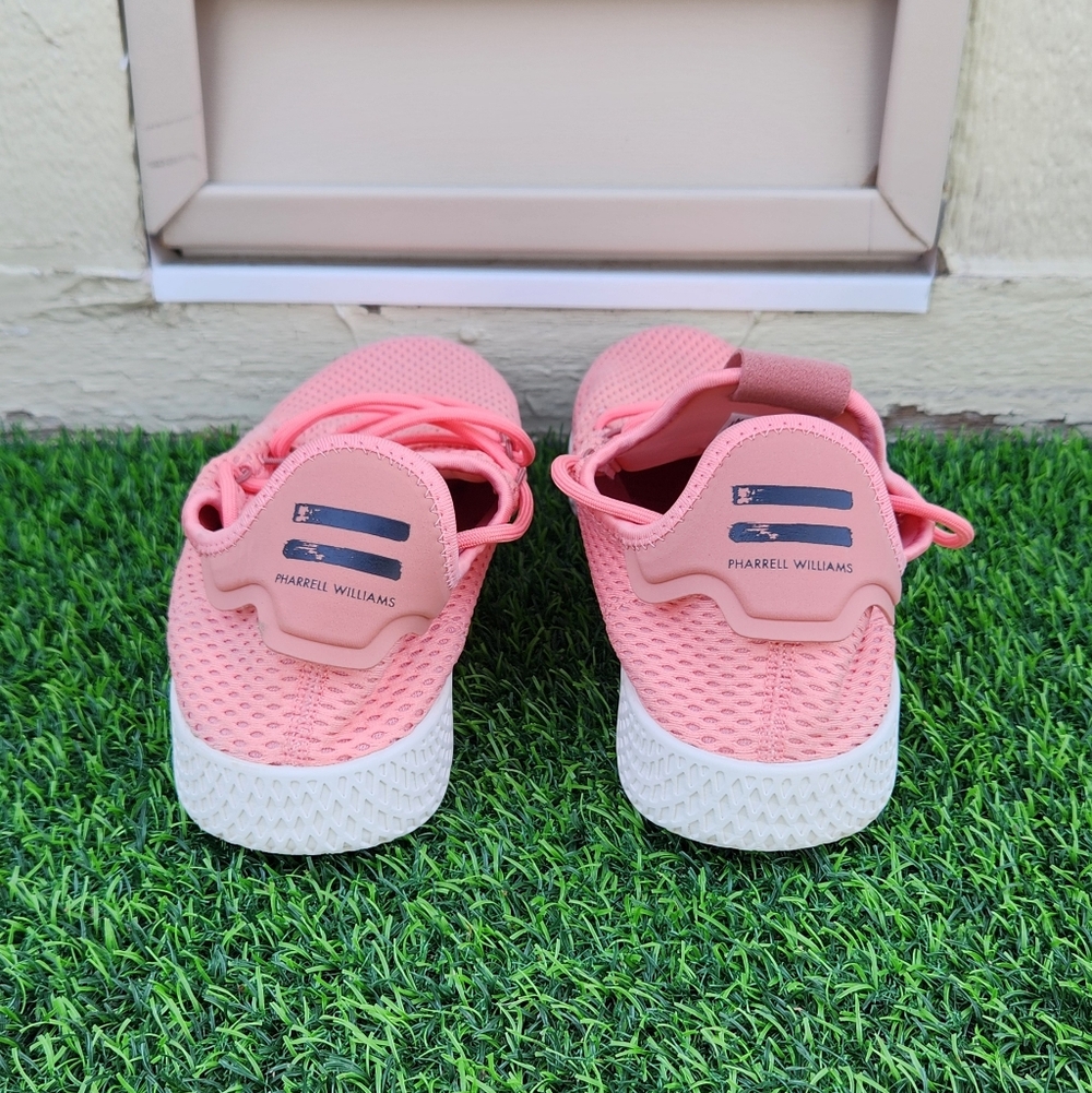 adidas Coral Pink Knit Sneakers with White Sole - Picture 4 of 7